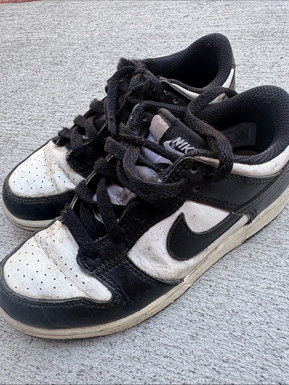 Nike Kids Black and White Low-Top Sneakers